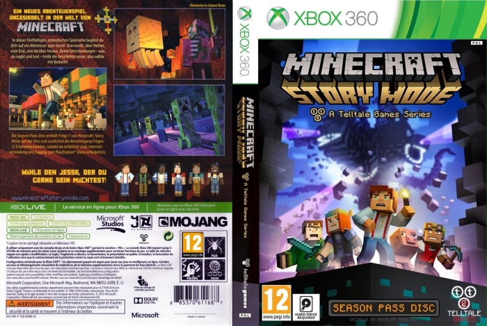 Minecraft Story Mode Xbox 360 Box Art Cover by Juan666