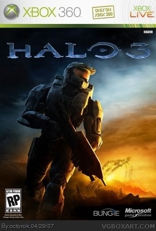 Halo 3 Xbox 360 Box Art Cover by octorok