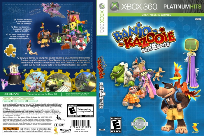 Banjo Kazooie: Nuts and Bolts Xbox 360 Box Art Cover by Betakyte