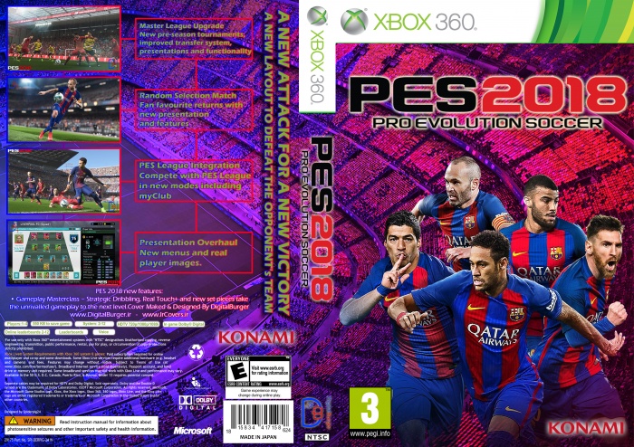 Pes 2018 Game Original Xbox 360 - ADRIANAGAMES