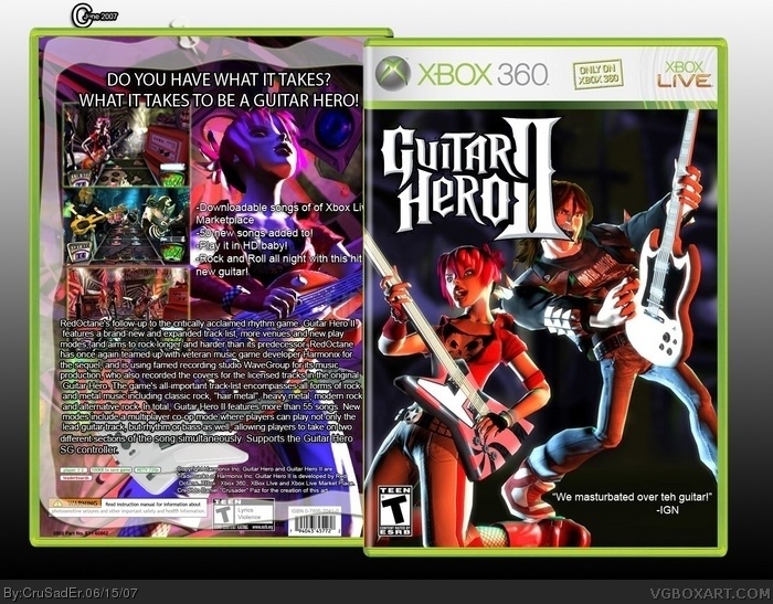 Guitar Hero Ii Xbox 360 Box Art Cover By Crusader