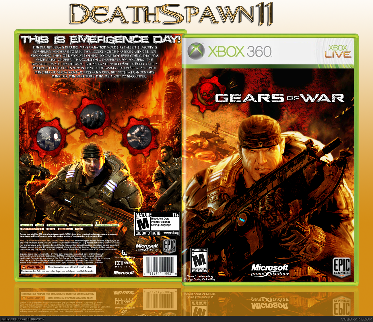 Viewing full size Gears of War box cover