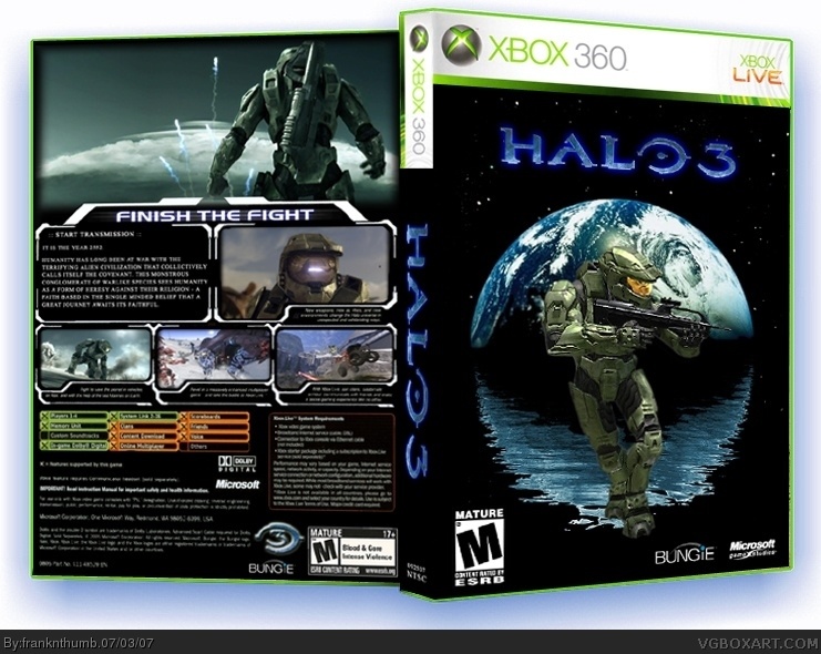 Viewing full size Halo 3 box cover