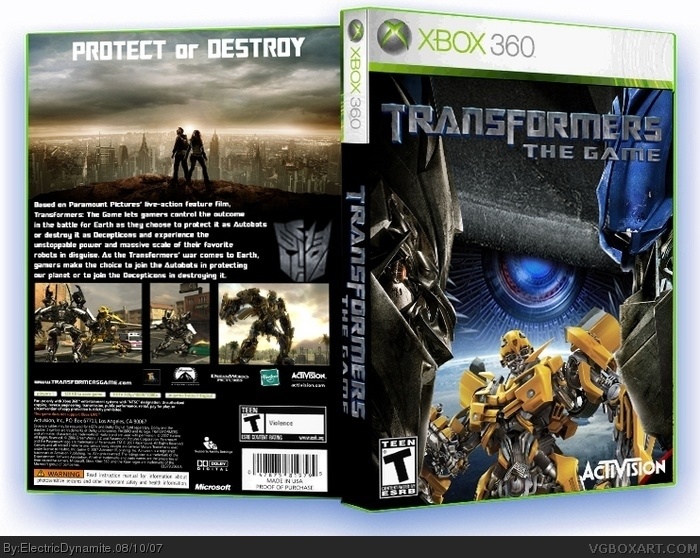 Transformers: The Game box art cover