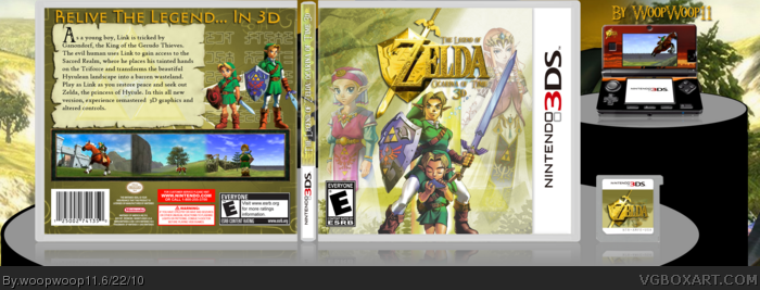 The Legend of Zelda: Ocarina of Time 3D box art cover
