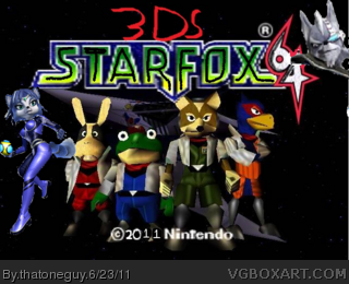 Star Fox 64 3D Nintendo 3DS Reproduction Game Case and Cover 
