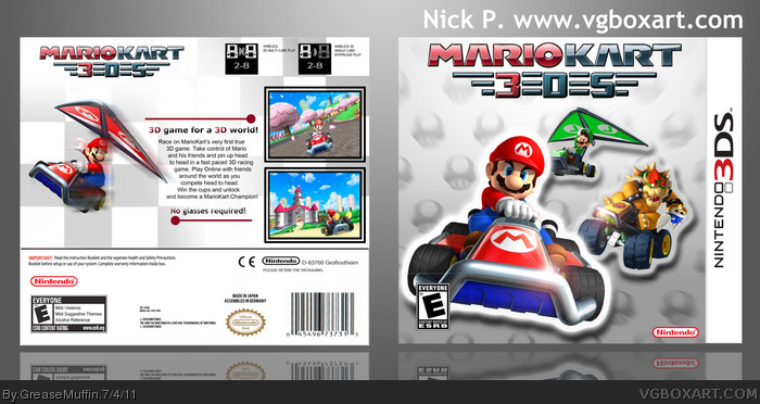 Mario Kart 3DS box art cover