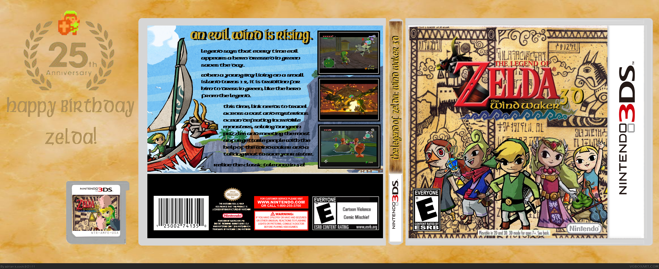 The Legend of Zelda: The Wind Waker 3D box cover