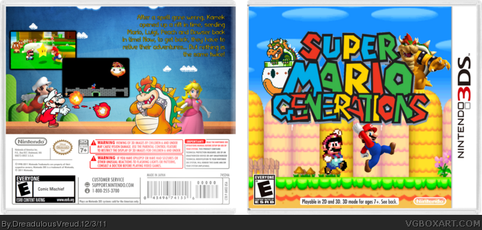 Super Mario Generations box art cover