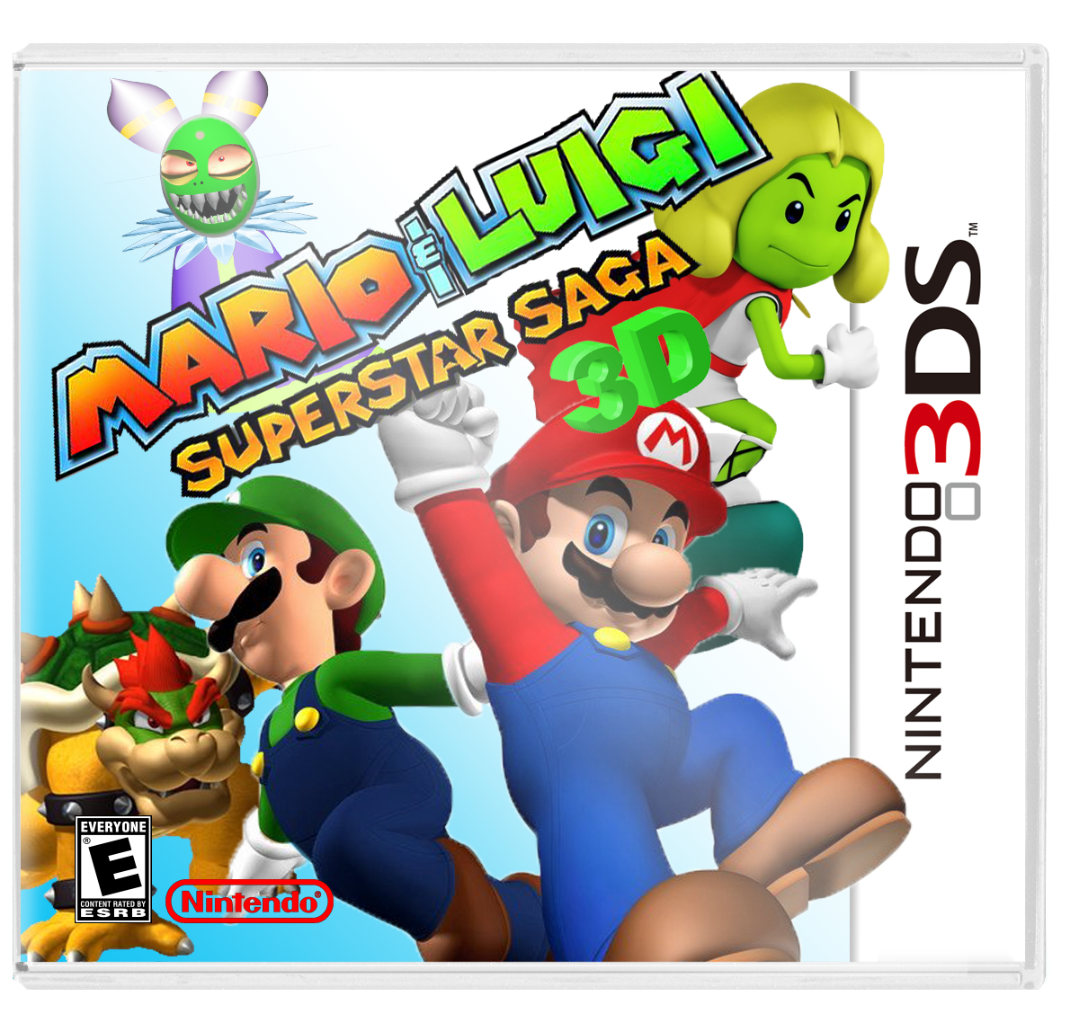 Viewing full size Mario & Luigi: Superstar Saga 3D box cover.
