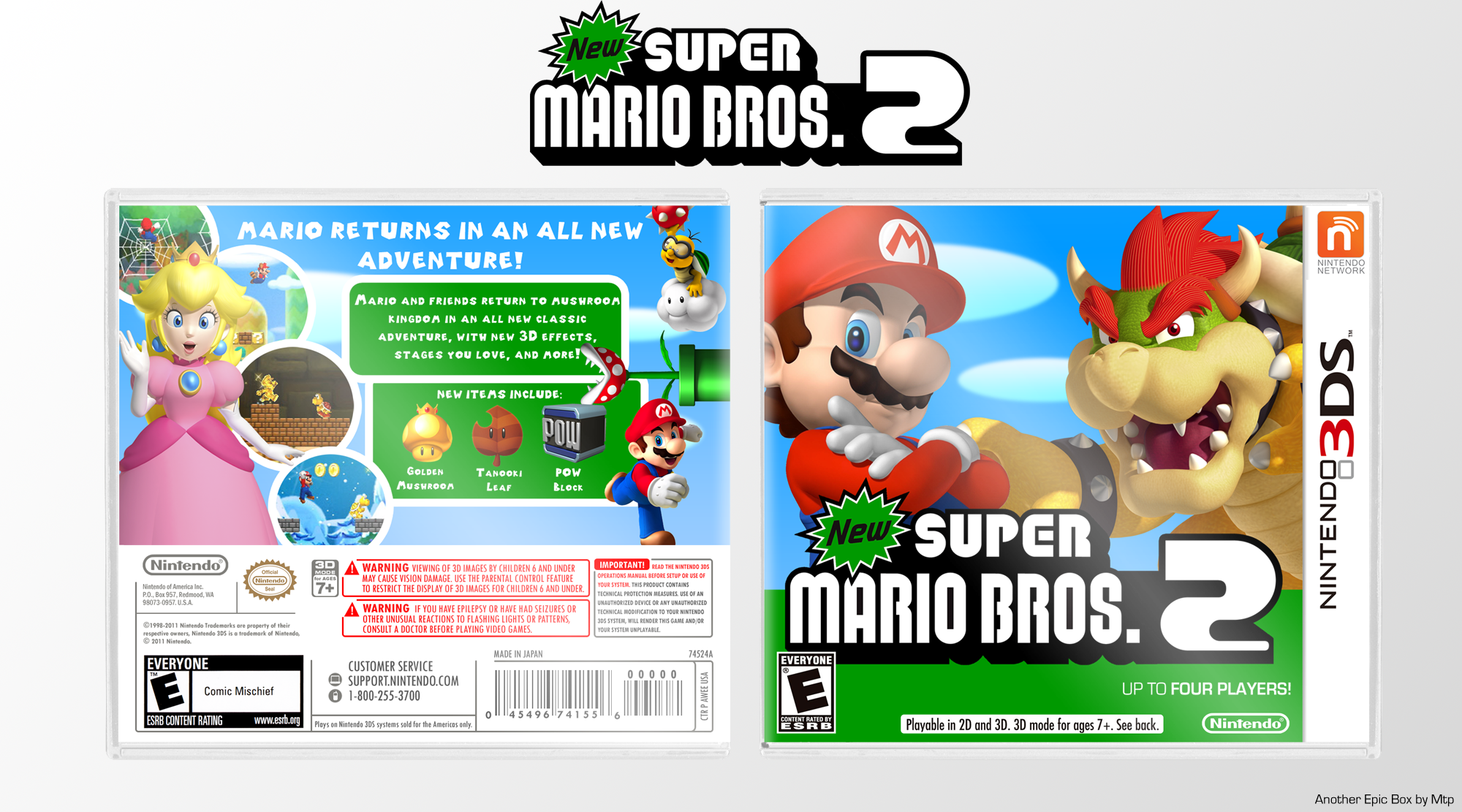 Viewing full size New Super Mario Bros. 2 box cover