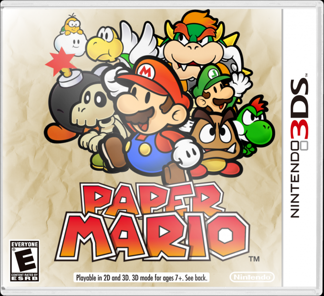 Paper Mario 3D Nintendo 3DS Box Art 