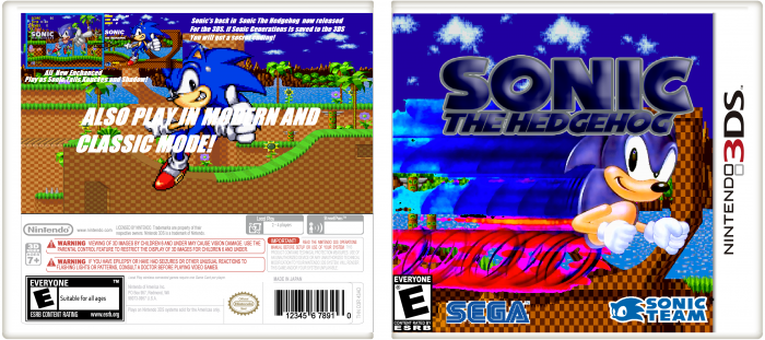 Sonic Classic Collection Nintendo 3DS Box Art Cover by Luigi53