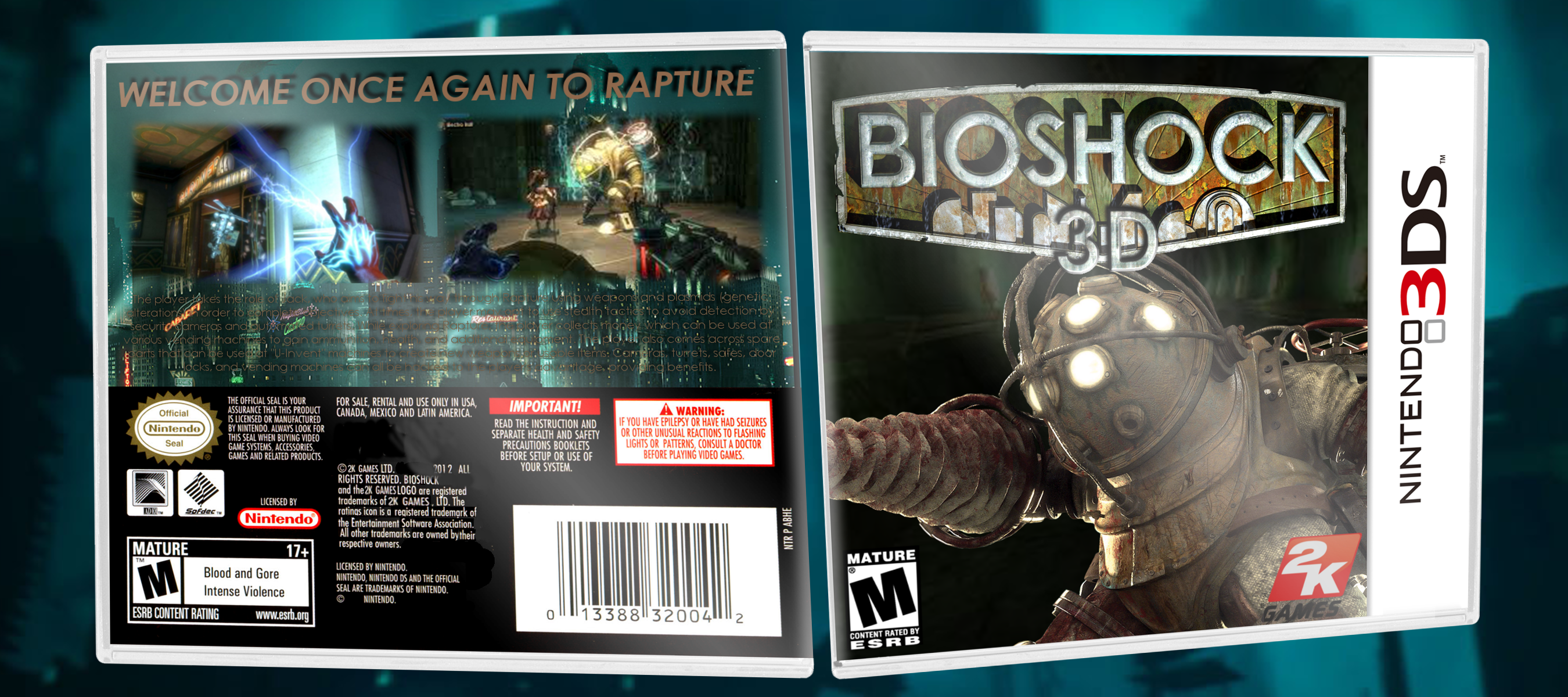 Bioshock nintendo. Bioshock 2 1c коробка. Nintendo 3ds Boxart. Bioshock Cover Box. Биошок двд диски.