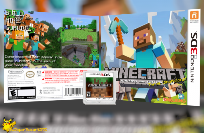 Minecraft Nintendo 3ds Edition Nintendo 3ds Box Art Cover By Thesuperboxart3ds