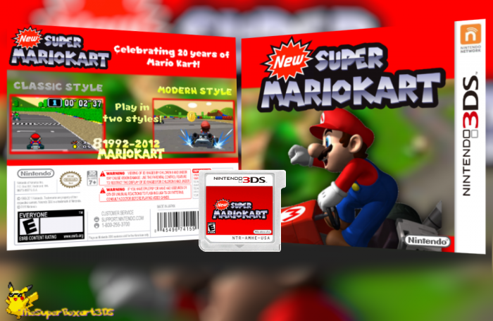 New Super Mario Kart Nintendo 3DS Box Art Cover by TheSuperBoxart3DS