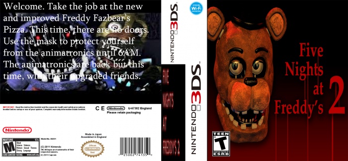 FNaF 2 3DS box art cover
