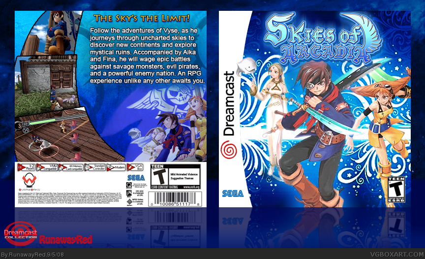 Стать волшебницей dreamcast. Skies of Arcadia Dreamcast. Skies of Arcadia обложка. Skies of Arcadia Sega Dreamcast Cover. Skies of Arcadia Legends GAMECUBE обложка.