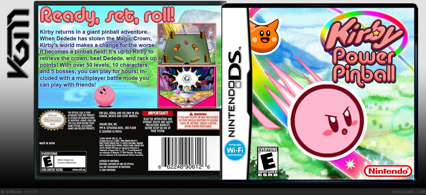 Kirby Power Pinball box cover