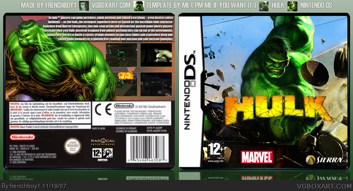 Hulk box art cover