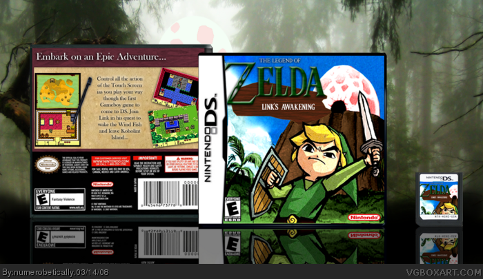 The Legend of Zelda: Link's Awakening box art cover