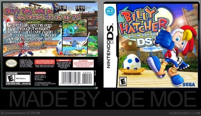 Billy Hatcher and the Giant Egg DS box art cover