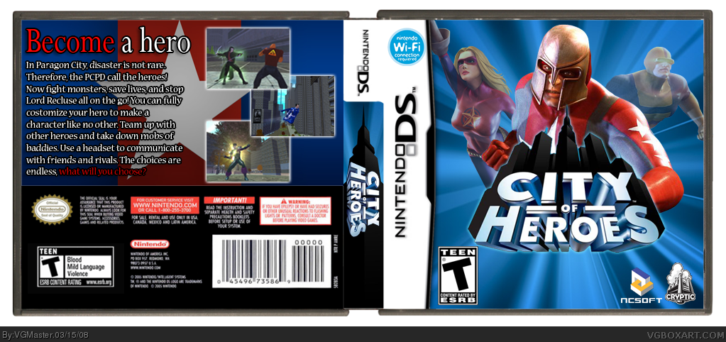 City of Heroes box cover