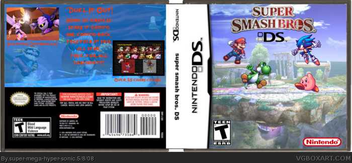 Super Smash Bros. DS box art cover