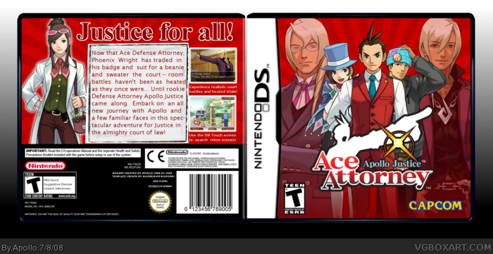 Apollo Justice : Ace Attorney box art cover
