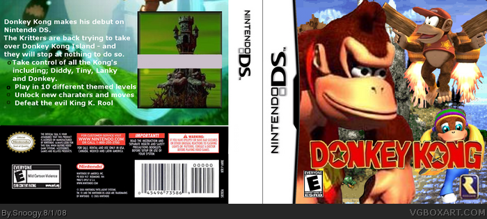 Donkey Kong DS box art cover