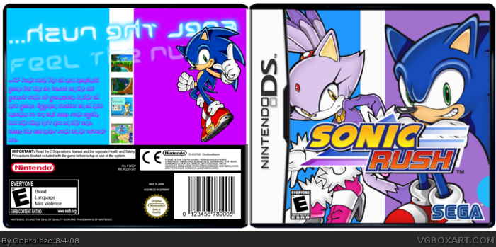 Sonic Rush box art cover