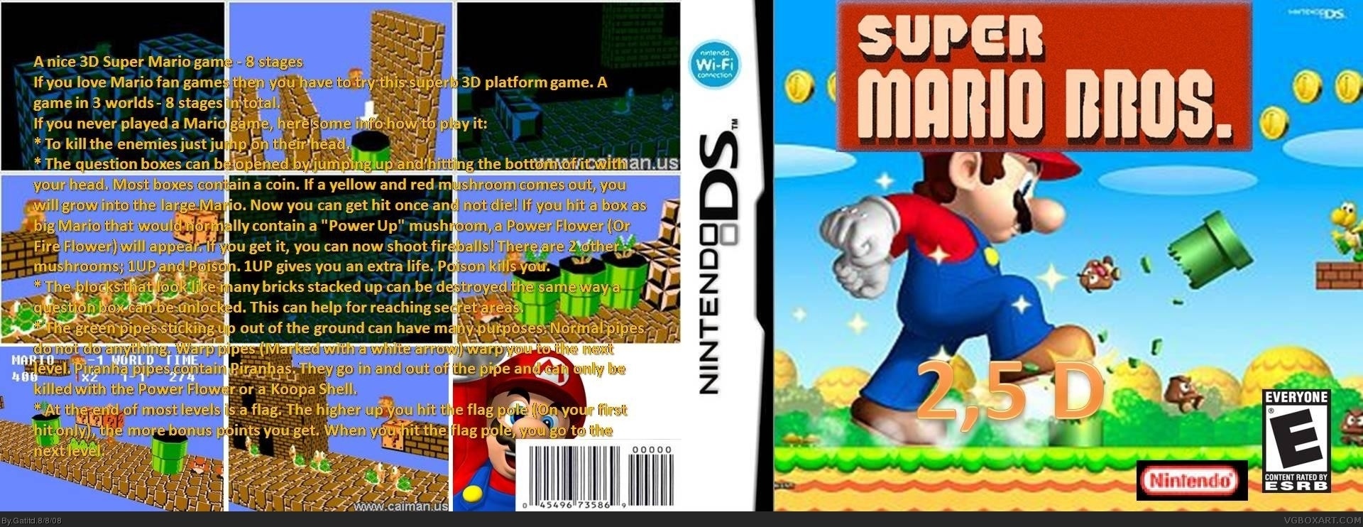 Super Mario Bros Classic 3D box cover