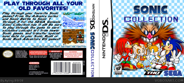 Sonic Collection Nintendo DS Box Art Cover by Ayling