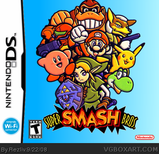 Super Smash Bros DS Nintendo DS Box Art Cover by Rezliv