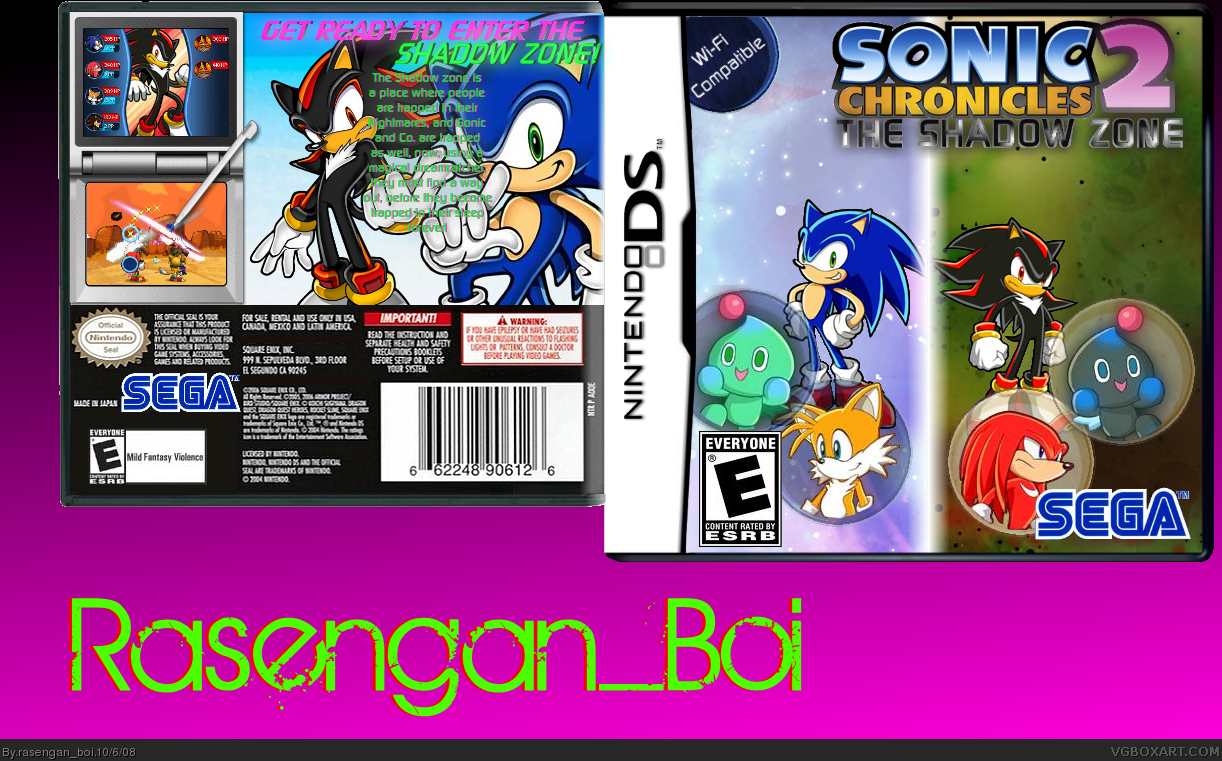 Sonic Chronicles 2 The Shadow Zone box cover