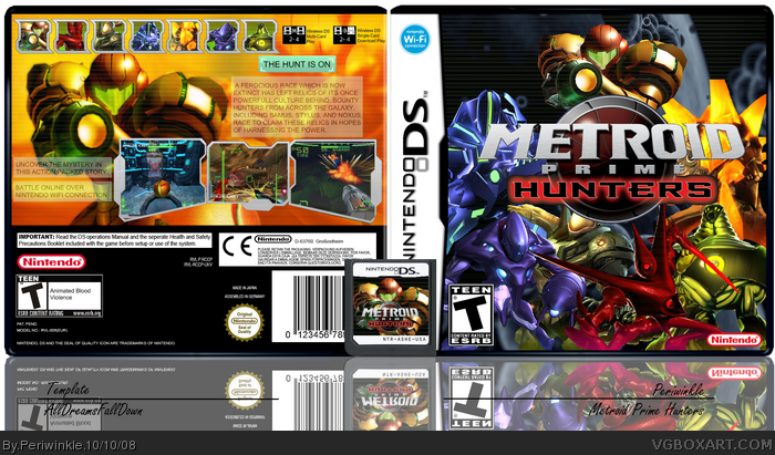 Metroid Prime: Hunters Nintendo DS Box Art Cover by Periwinkle