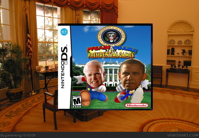 McCain & Obama at the Presidential Games box art cover