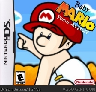 Baby Mario Points at Stuff box cover