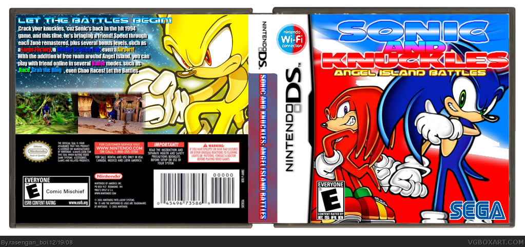 Sonic and Knuckles: Angel Island Battles box cover
