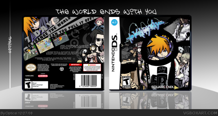 The World Ends With You Nintendo DS Box Art Cover by Optical