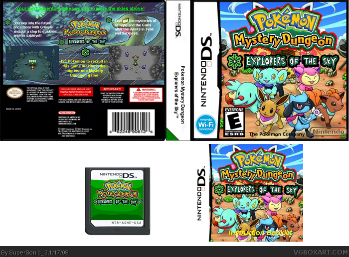 Pokemon Mystery Dungeon - Explorers of the Sky box art cover