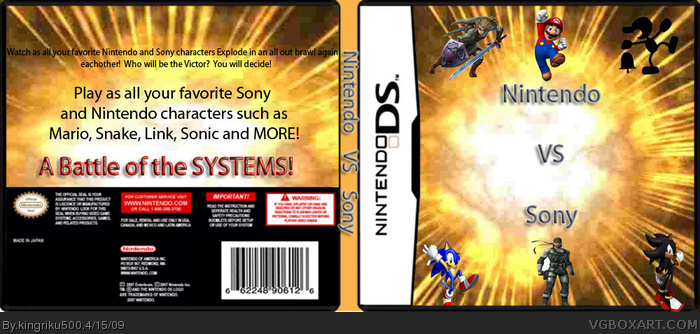 Nintendo vs Sony box art cover