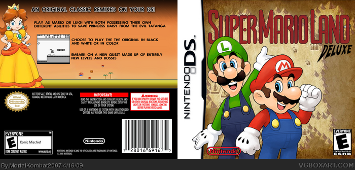 Super Mario Land DS box art cover
