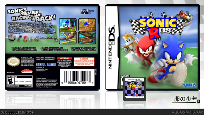 Sonic R: DS box art cover
