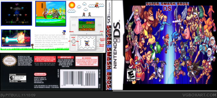 Super Smash Bros DS box art cover