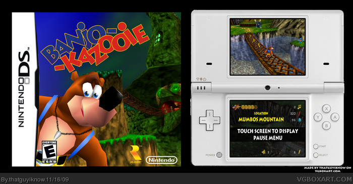 Banjo-Kazooie DS Nintendo DS Box Art Cover by metalsnake3