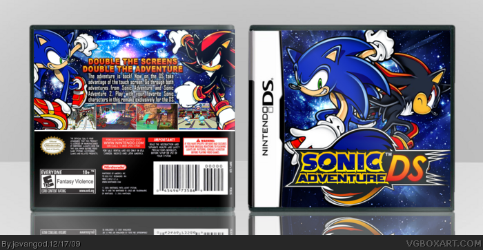 Sonic Adventure Ds Nintendo Ds Box Art Cover By Jevangod