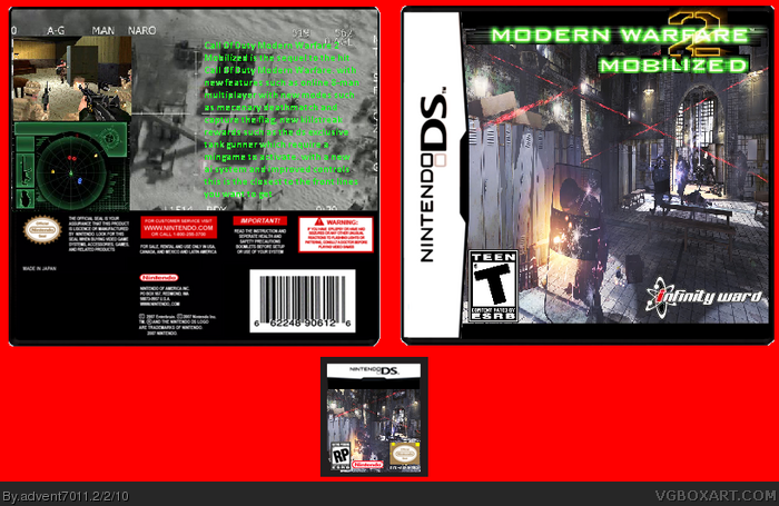 Call Of Duty Modern Warfare 2 Mobilized Nintendo Ds Box Art Cover By Advent7011