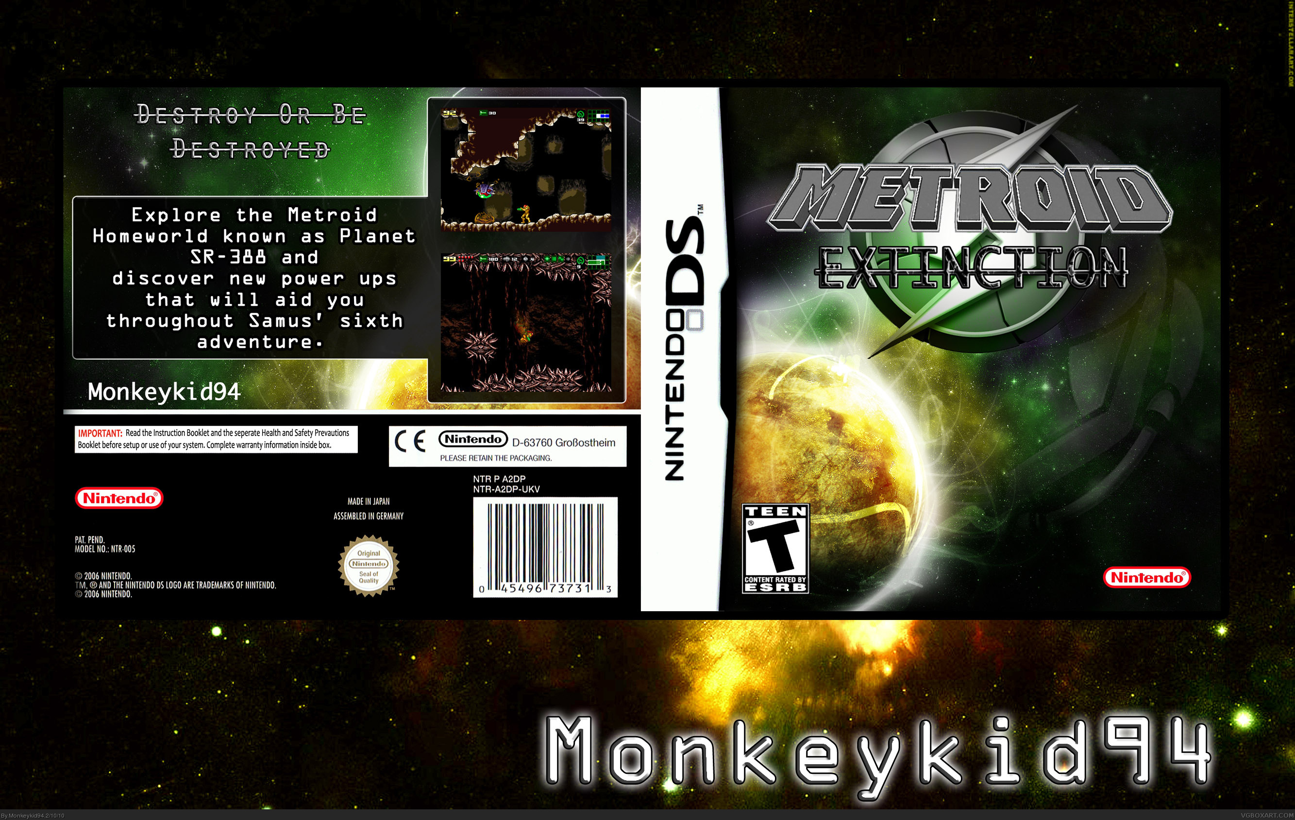 Metroid Extinction box cover