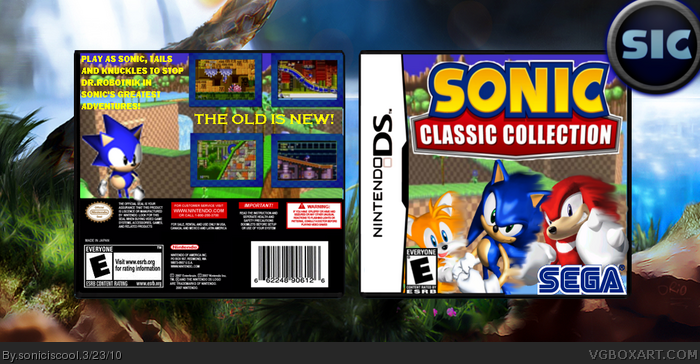 Sonic Classic Collection Nintendo DS Box Art Cover by Cerium